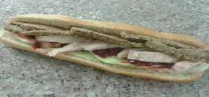 French Baguette with Chicken, Stuffing & Cranberry filling