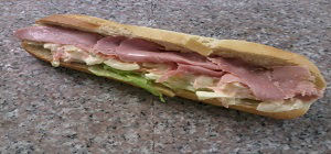 French Baguette with Ham & Coleslaw filling