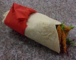 Wrap with Chicken Tikka & Minty Mayo Salad filling