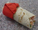Wrap with Sweet Chilli Prawn filling